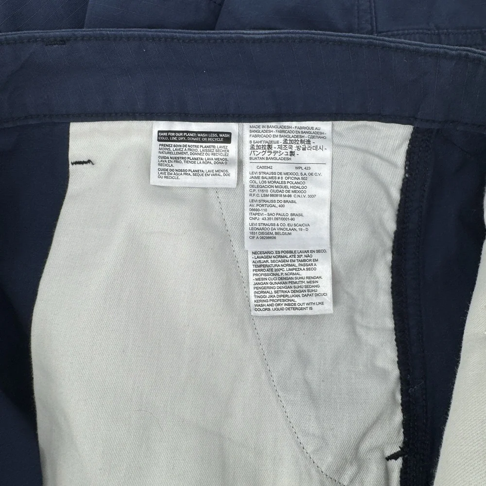 Levi's Cargo Shorts Mens 40 Blue Ripstop Utility Tactical Hiking Work Outdoor